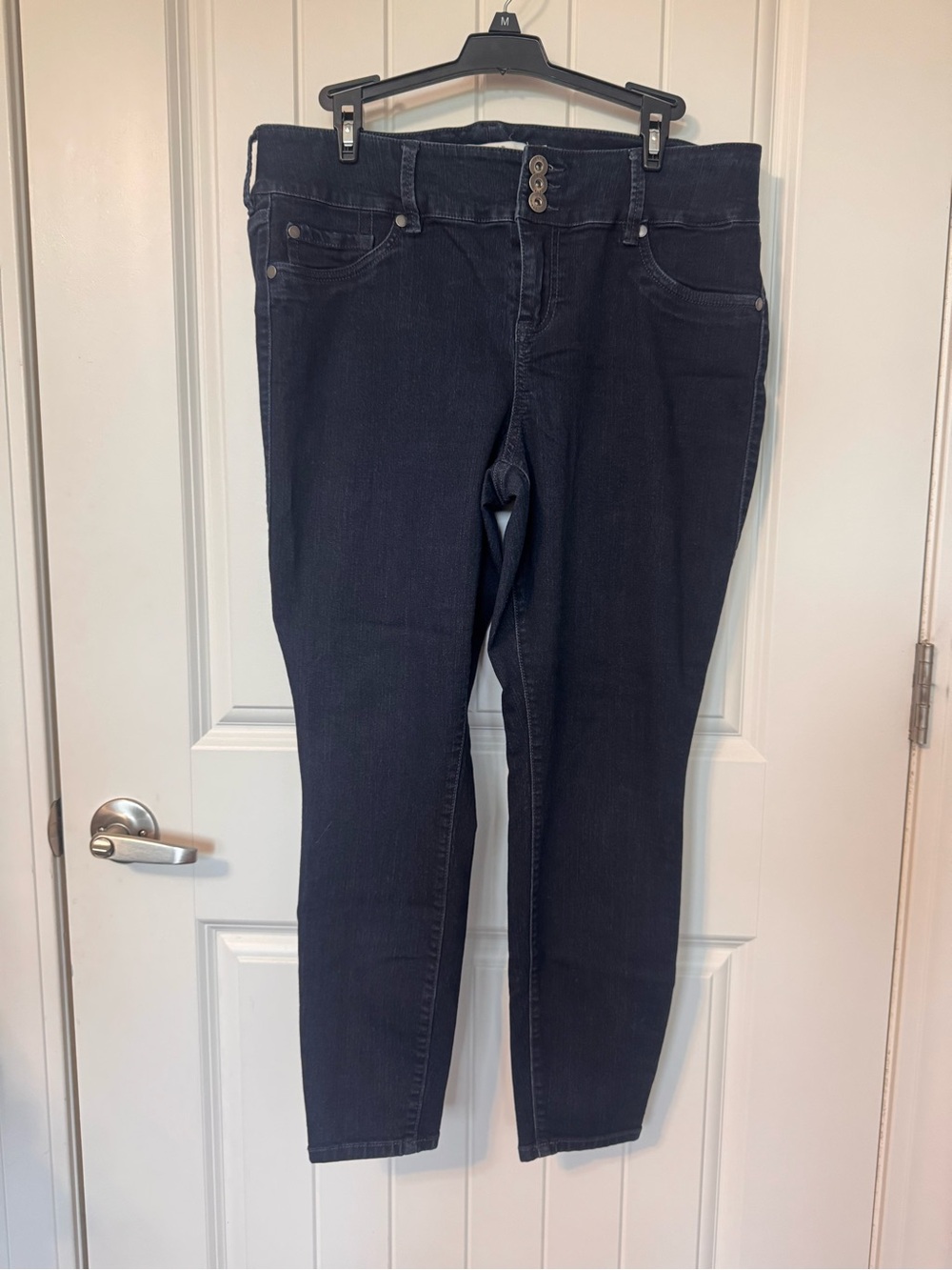 Torrid First At Fit Dark Wash Jeggings Size 16S Skinny Stretch Jeans